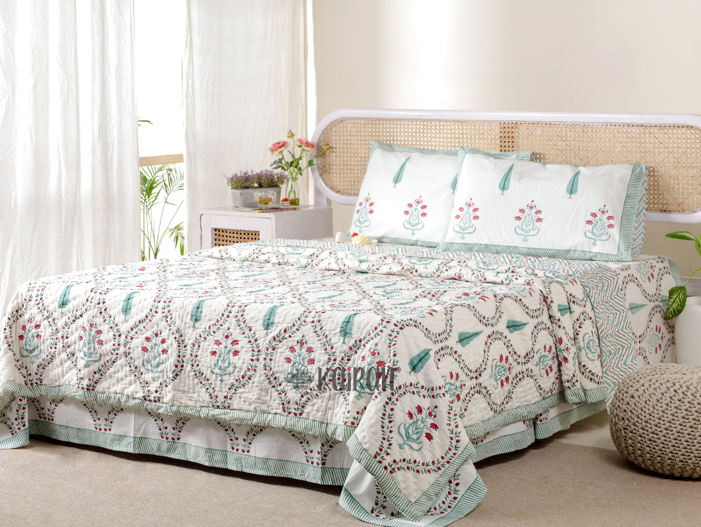AGRA HAND BLOCK PRINTED QUILT