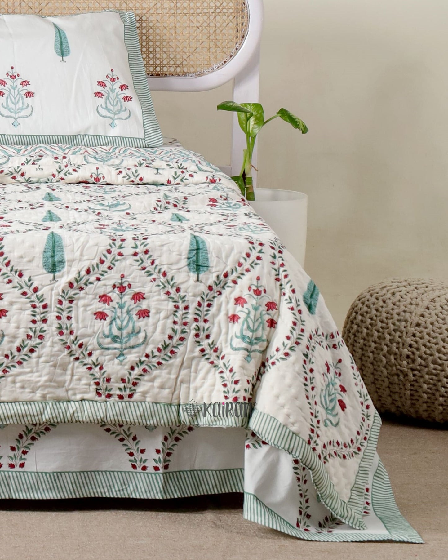 AGRA HAND BLOCK PRINTED QUILT