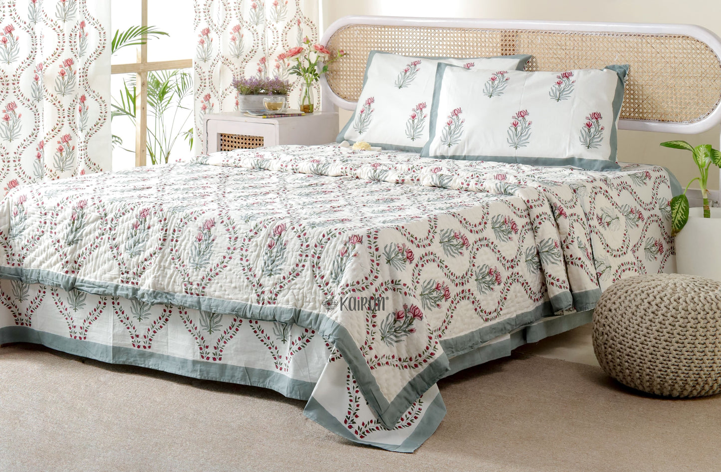 BANARAS HAND BLOCK PRINTED QUILT