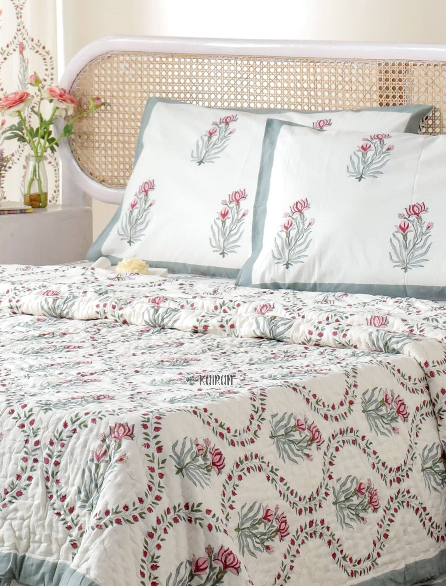BANARAS HAND BLOCK PRINTED BEDDING SET