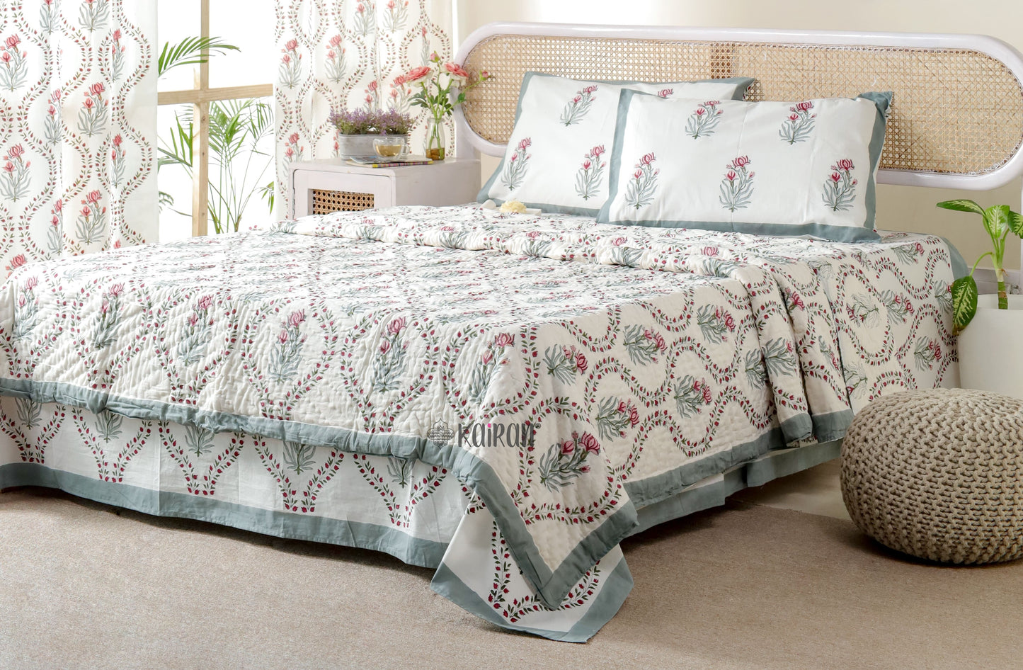 BANARAS HAND BLOCK PRINTED BEDDING SET