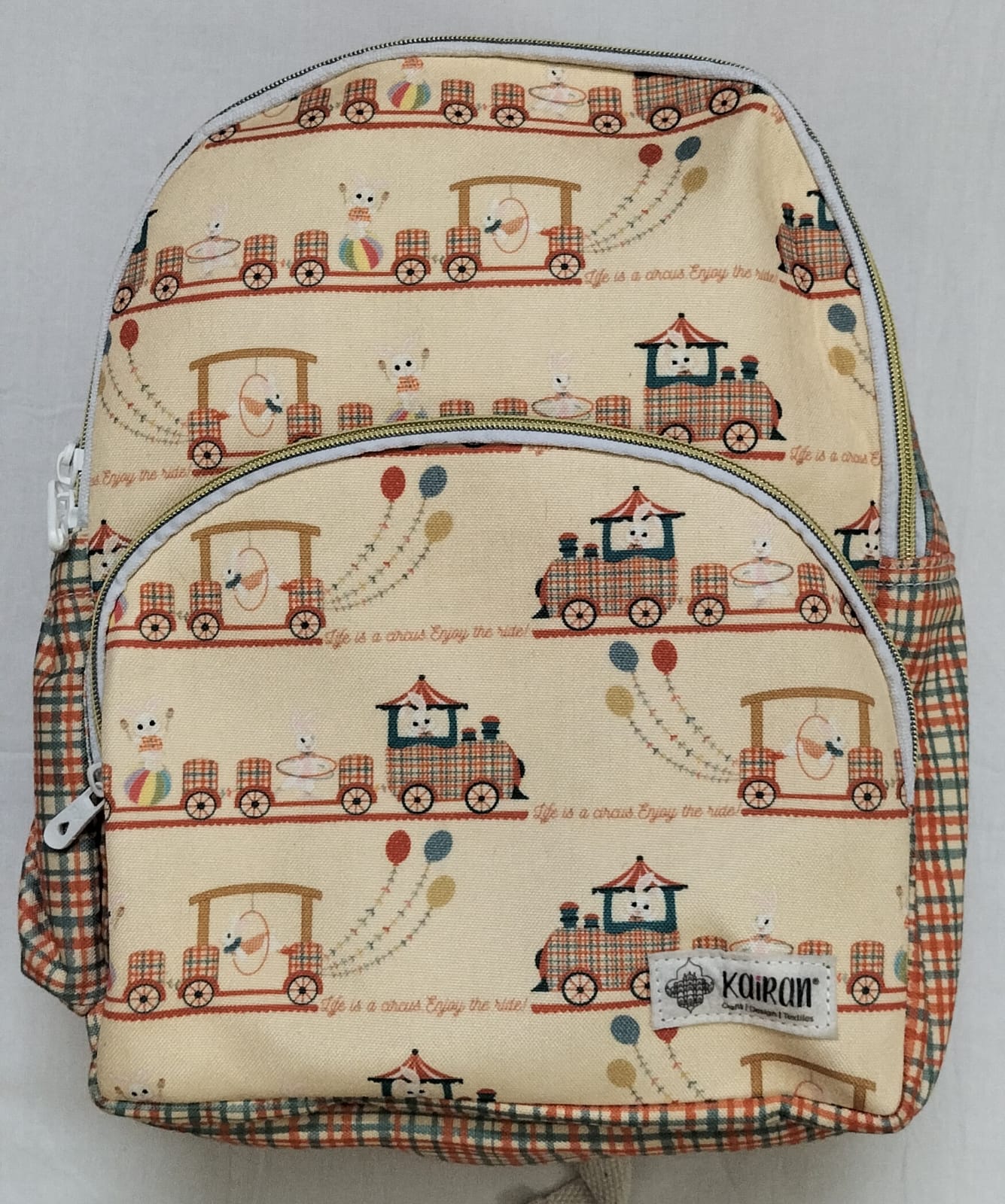 Backpack Circus Train Print Personalized Bag