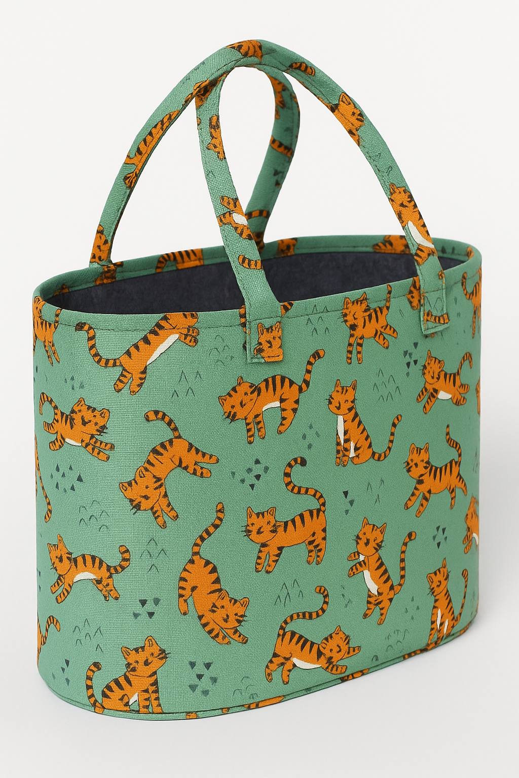 Oval Diaper Caddy LiL Tiger Print Personalised Bag