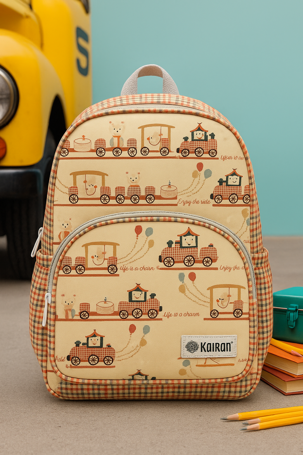 Backpack Circus Train Print Personalized Bag