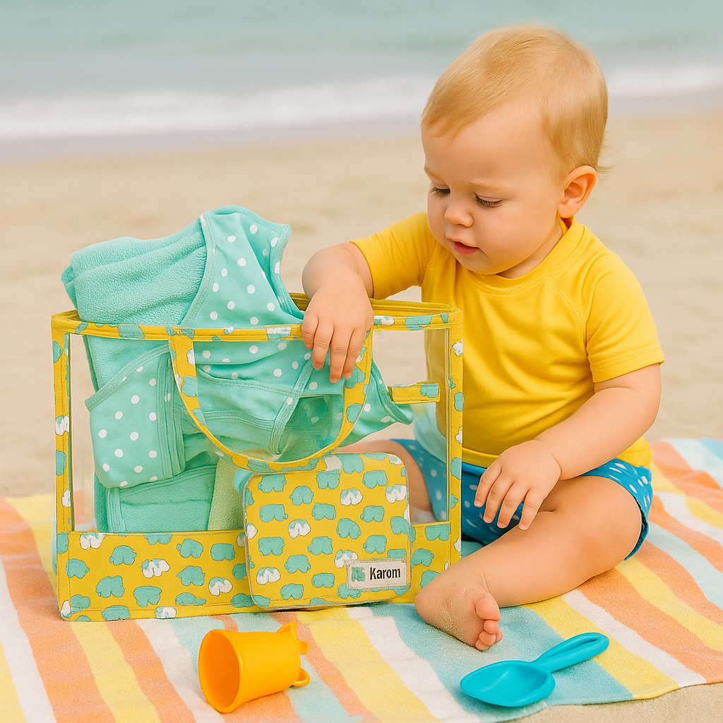 Swim/Art Elephants Print Personalised Bag