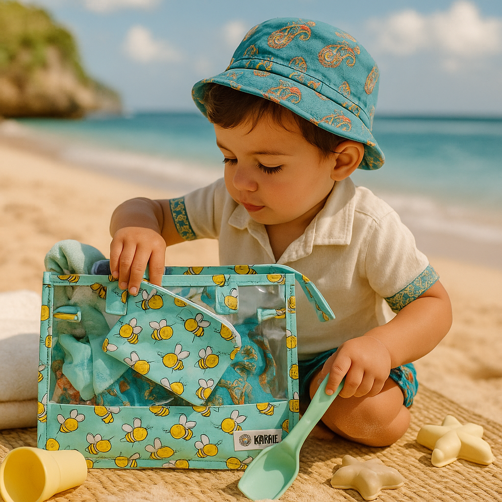 Swim/Art Honey Bees Print Personalised Bag