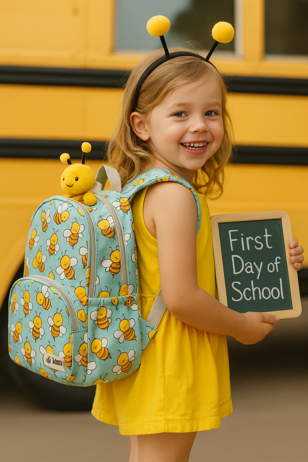 Backpack Honey Bees Print Personalized Bag