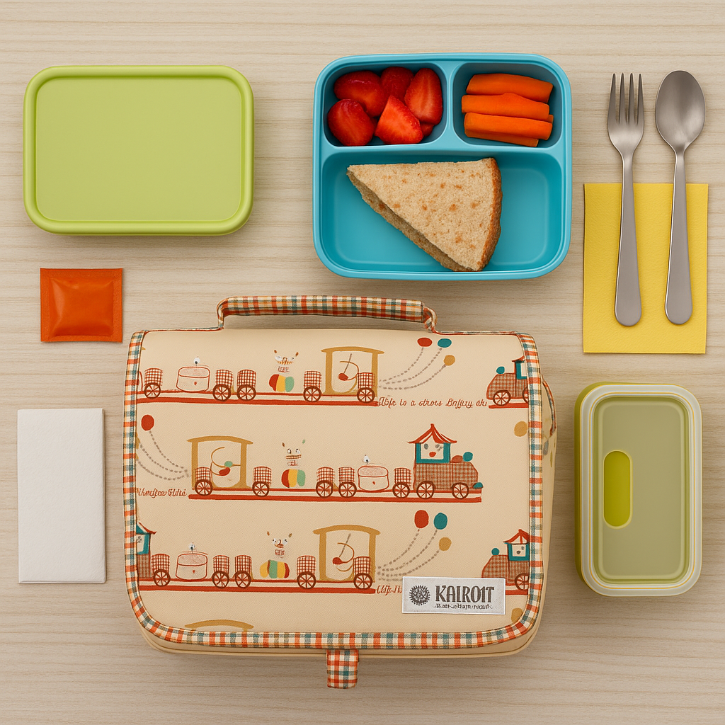 Lunch Bag Circus Train Print Personalized Bag