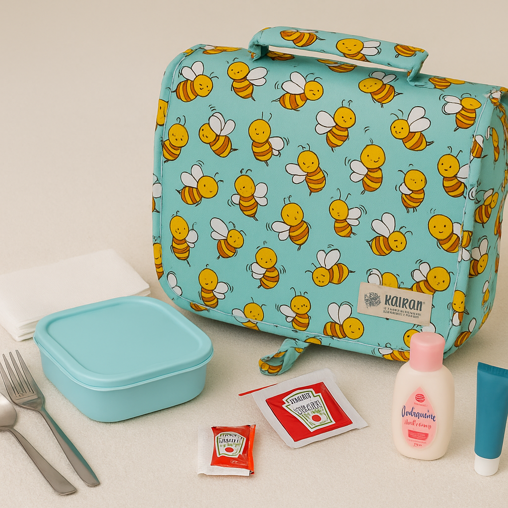 Lunch Bag Honey Bees Print Personalized Bag