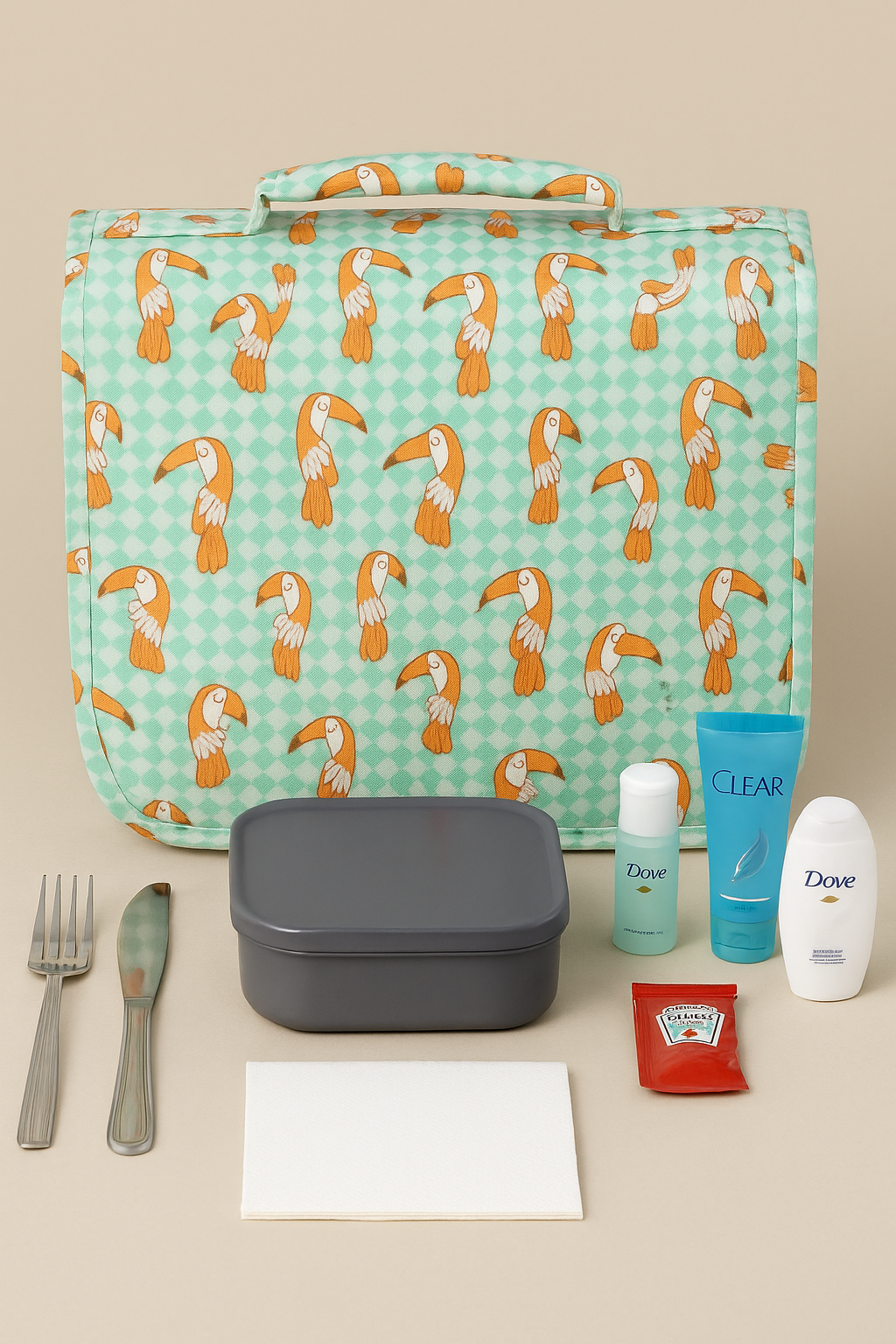 Lunch Bag Toucan Print Personalized Bag