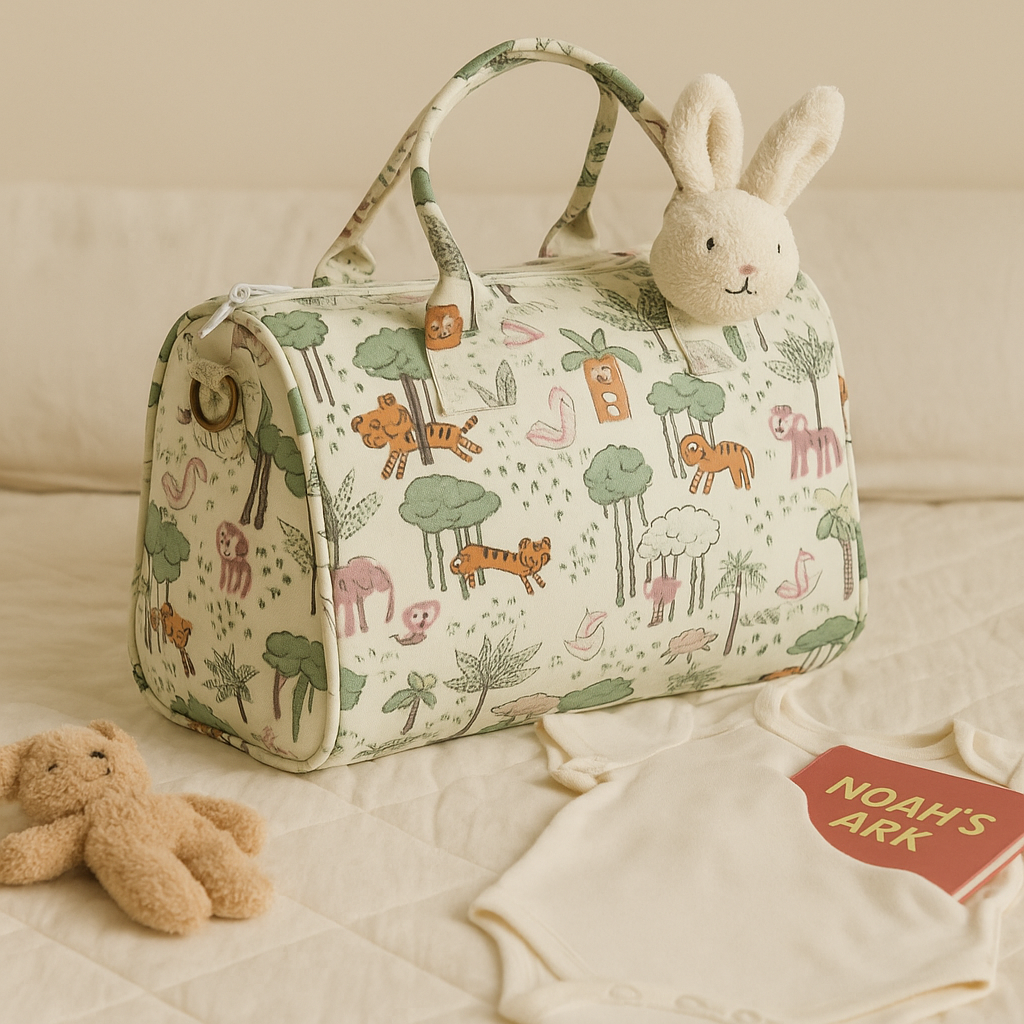 Mini Duffle/Diaper Jungle Book print Personalised Bag