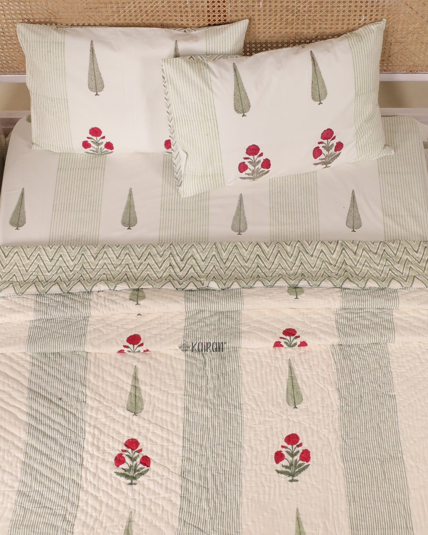 GULMARG HAND BLOCK PRINTED BEDDING SET