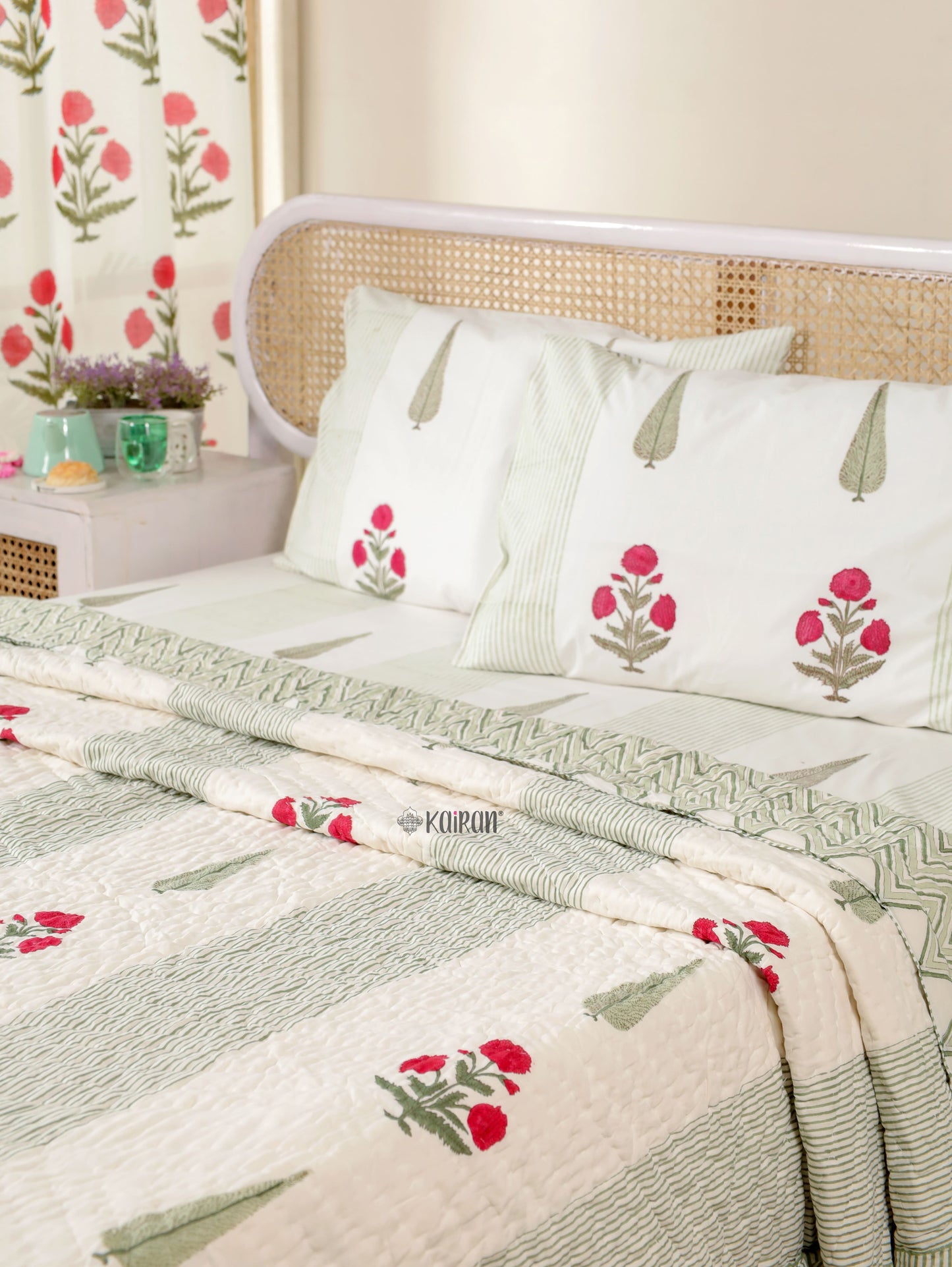GULMARG HAND BLOCK PRINTED BEDDING SET