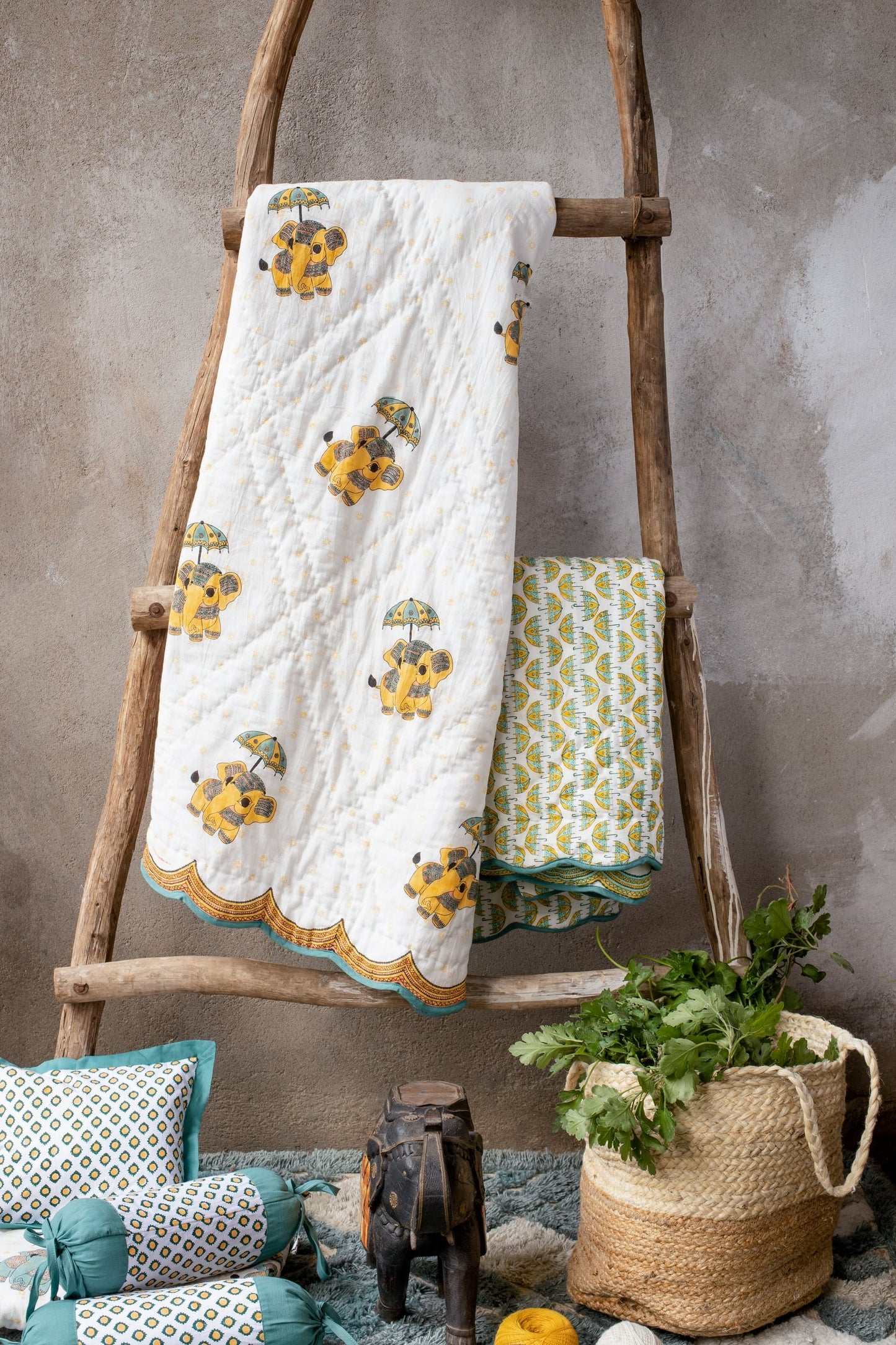 The Majestic Gaja Reversible Kids Cotton Quilt