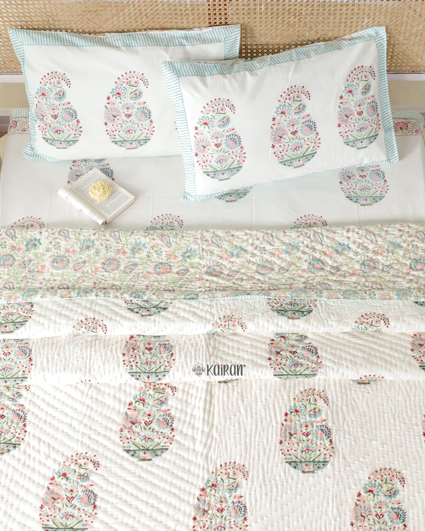 KASHMIR HAND BLOCK PRINTED BEDDING SET