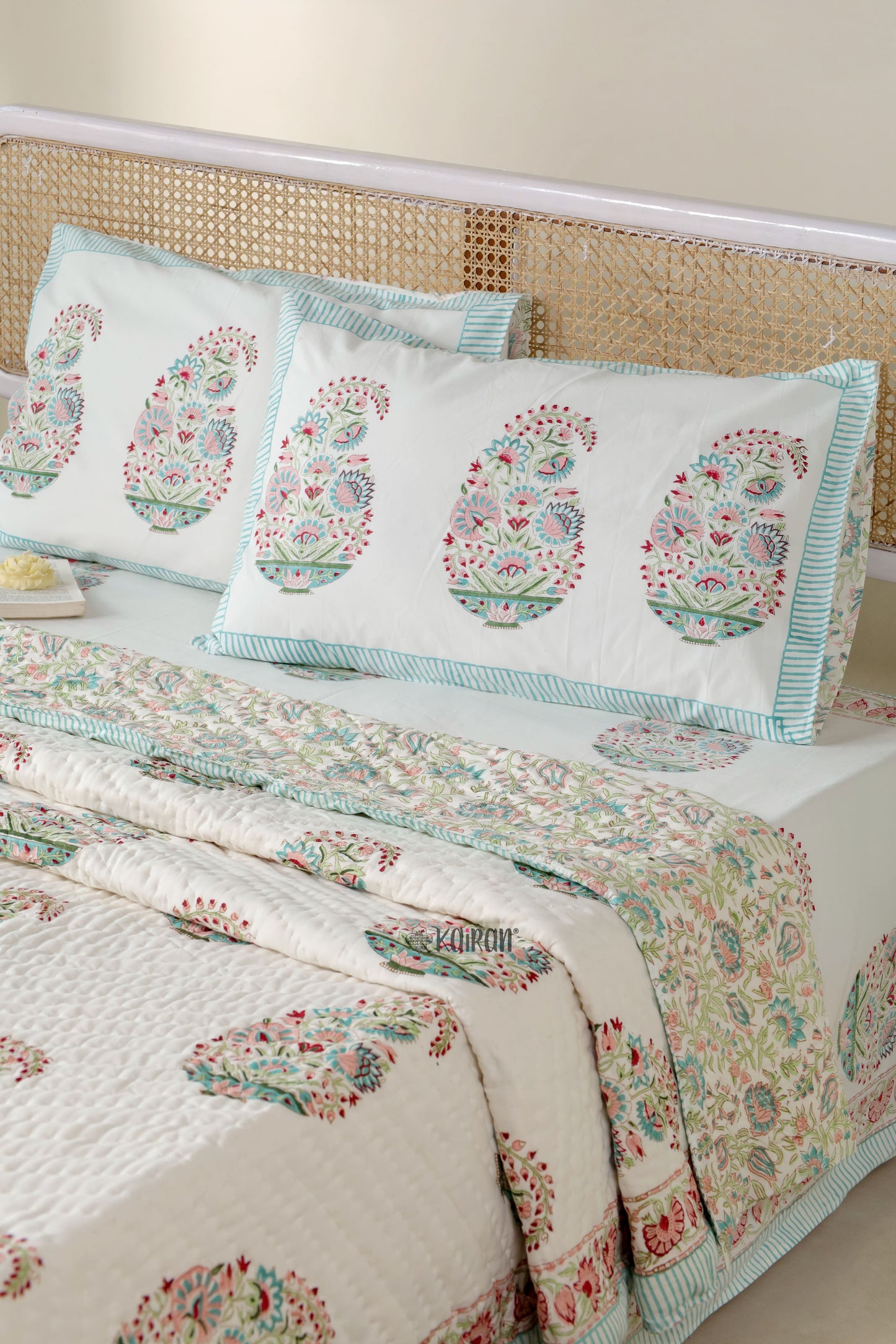 KASHMIR HAND BLOCK PRINTED BEDDING SET