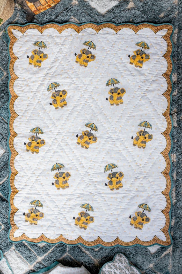 The Majestic Gaja Reversible Kids Cotton Quilt