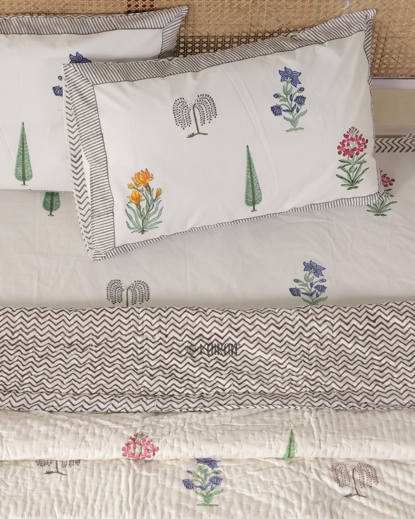 MADURAI HAND BLOCK PRINTED BEDDING SET