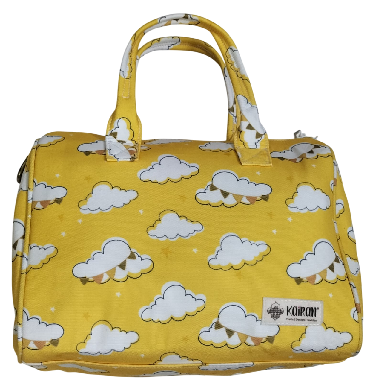 Mini Duffle/Diaper Clouds print Personalised Bag