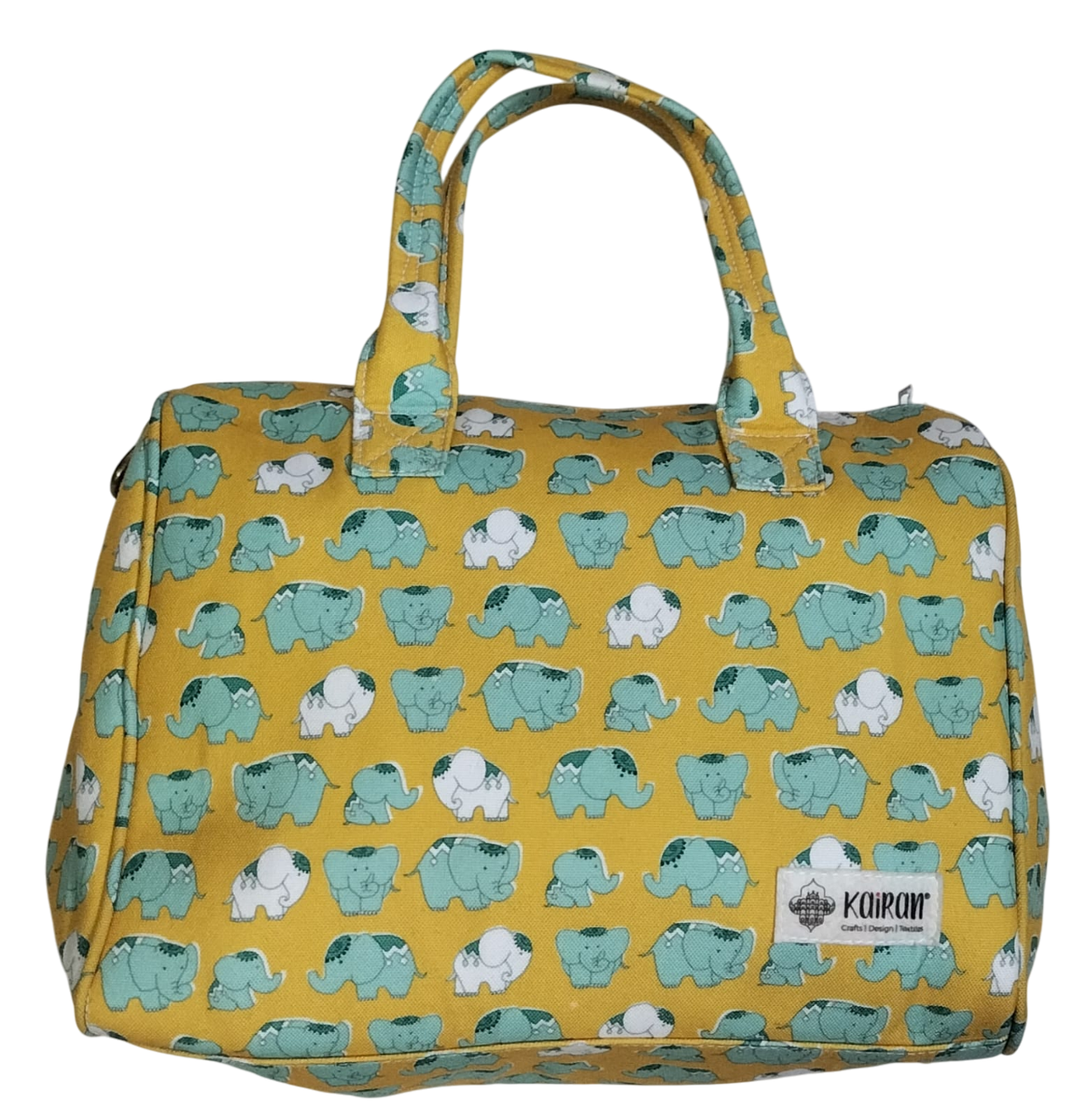 Mini Duffle/Diaper Elephants print Personalised Bag