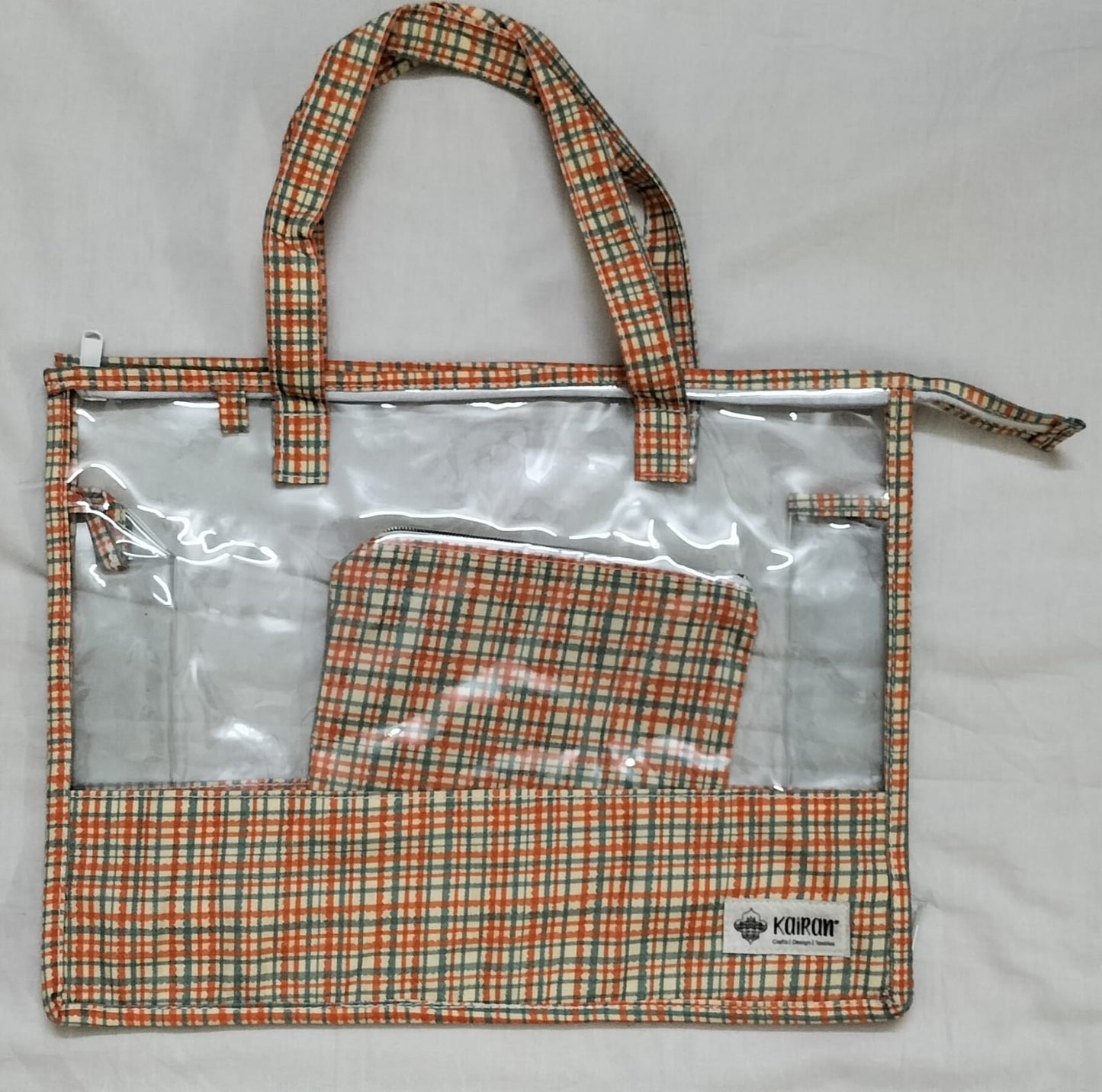 Swim/Art Checks Print Personalised Bag