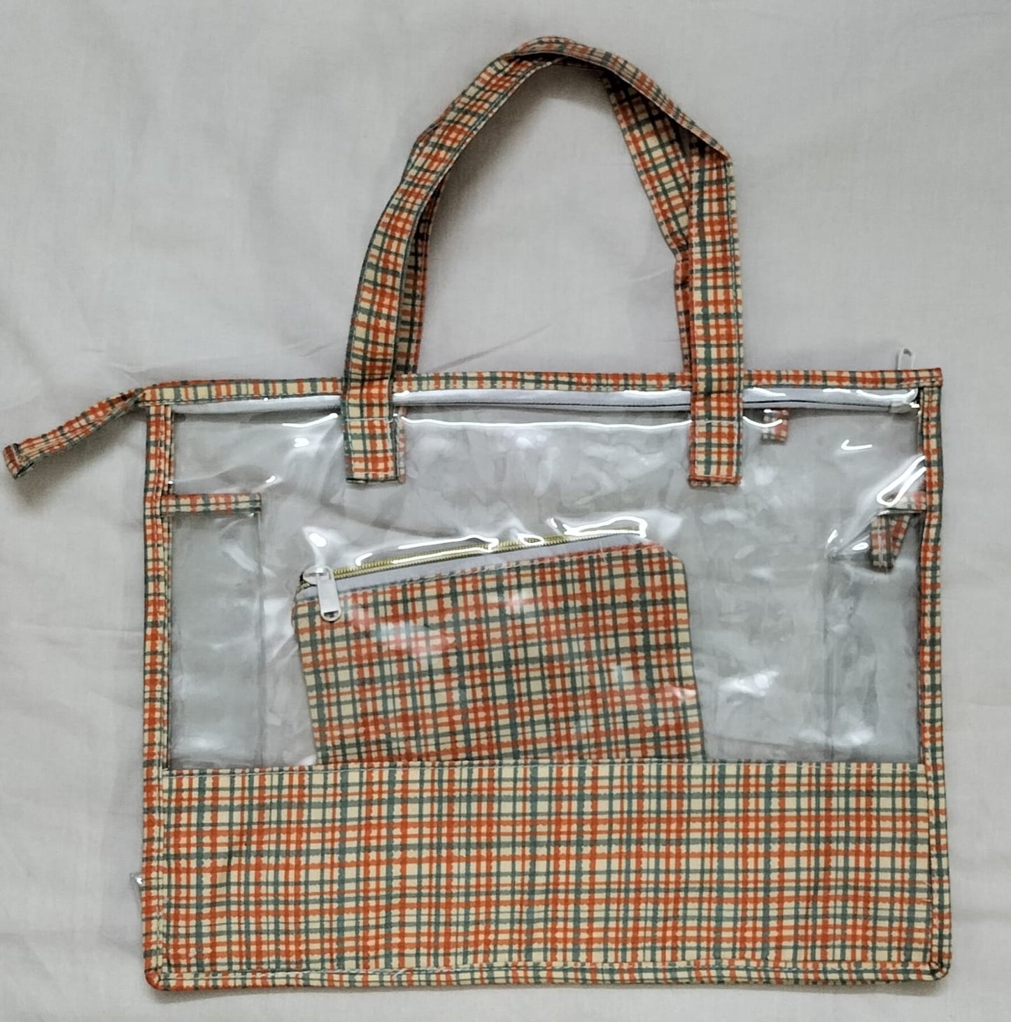 Swim/Art Checks Print Personalised Bag