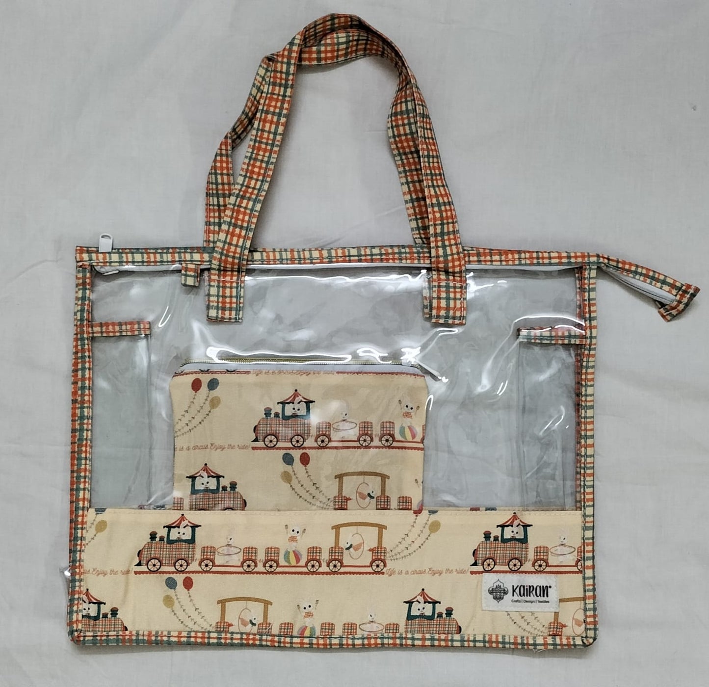 Swim/Art Circus Train Print Personalised Bag