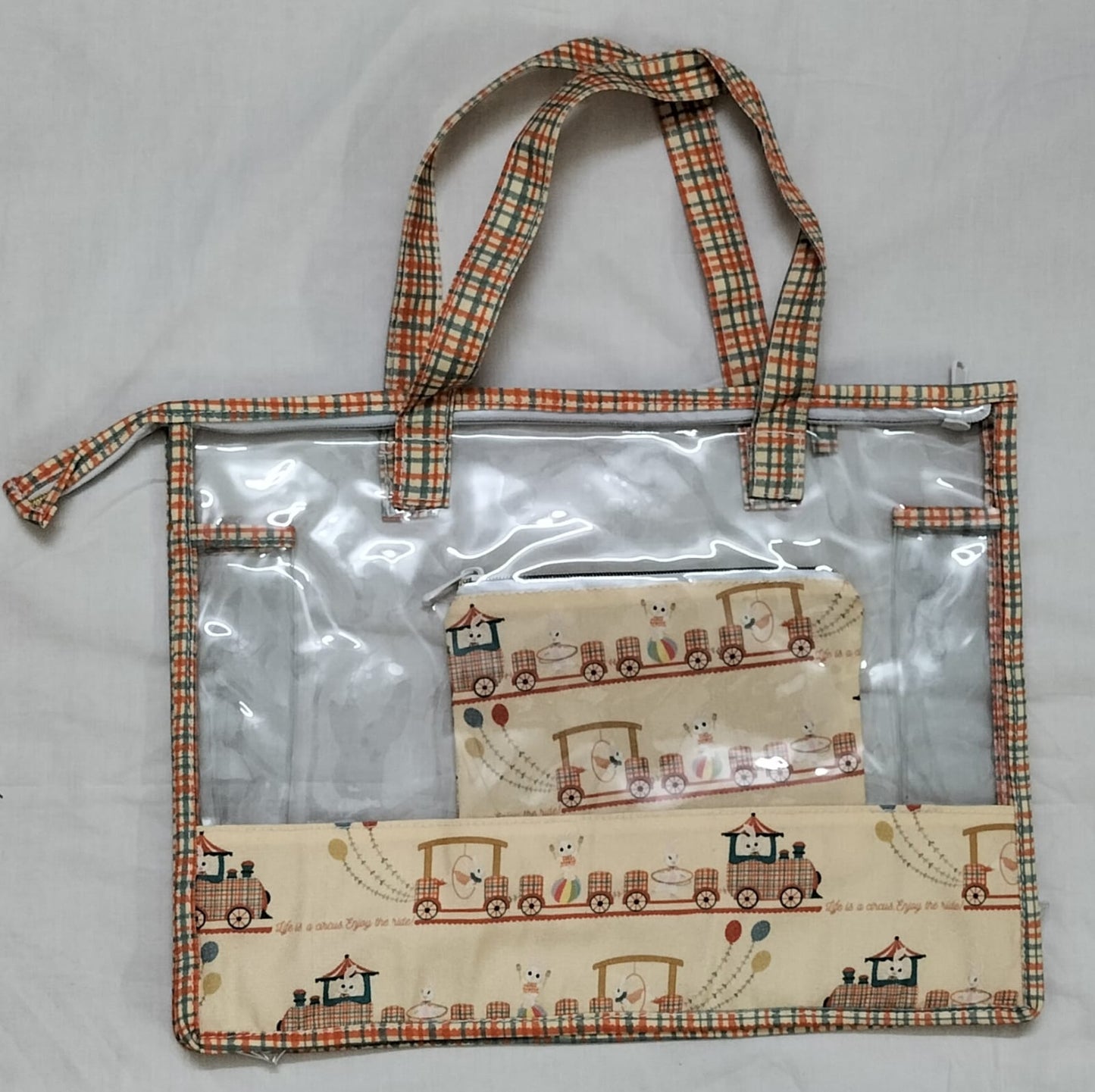 Swim/Art Circus Train Print Personalised Bag