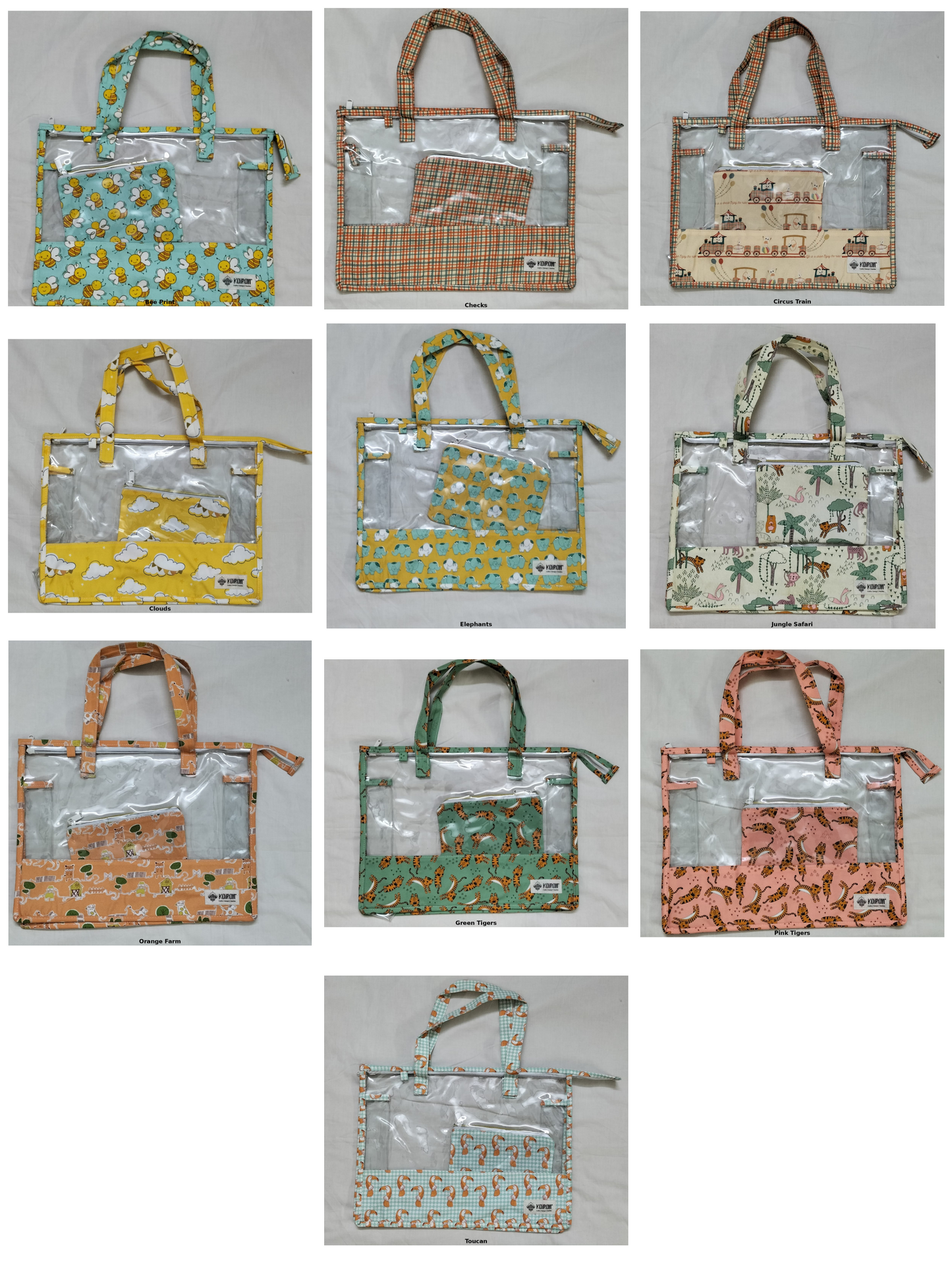 Swim/Art Little Tiger Print Personalised Bag