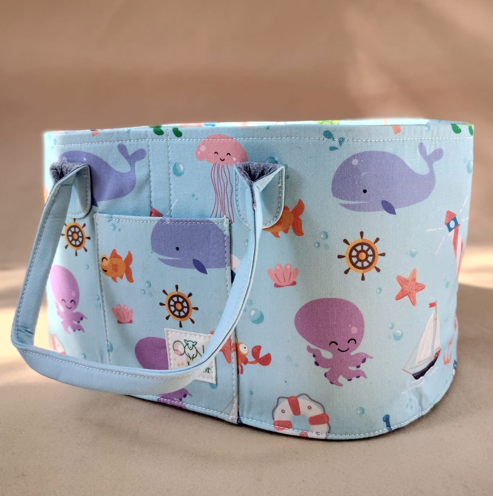 Junior Mess Free Oval Personalised Diaper Caddy
