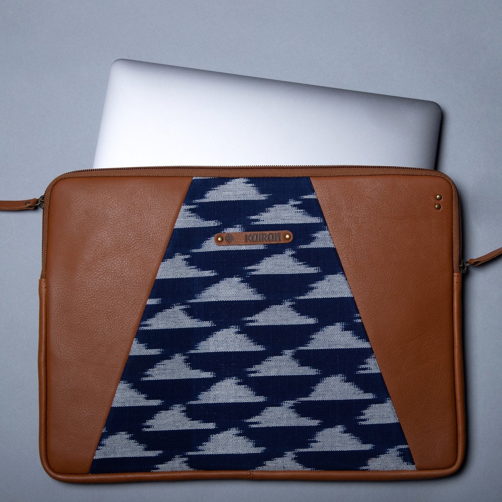 Indigo Blue-White Handcrafted- Meraki Laptop Sleeve