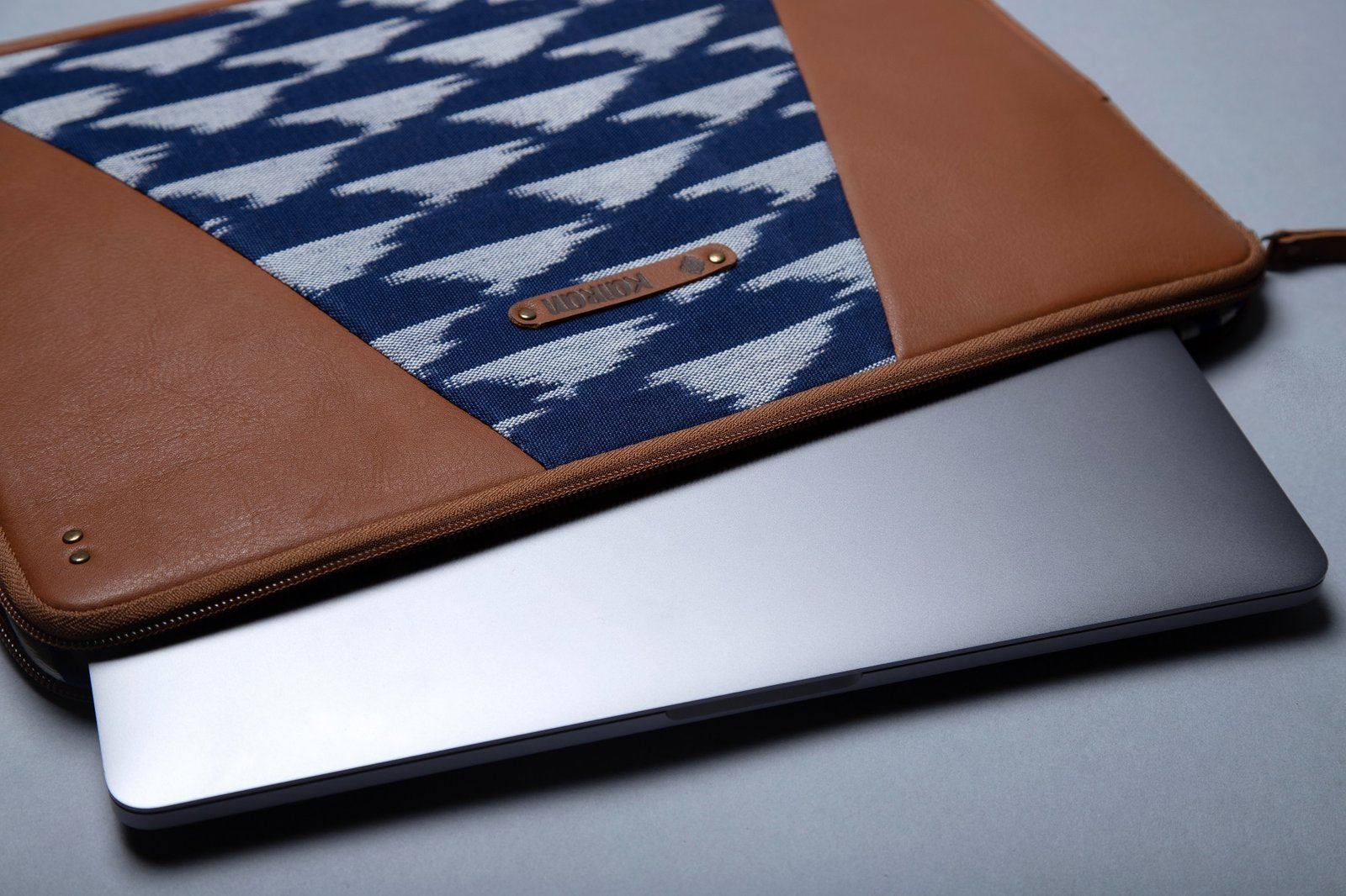 Indigo Blue-White Handcrafted- Meraki Laptop Sleeve