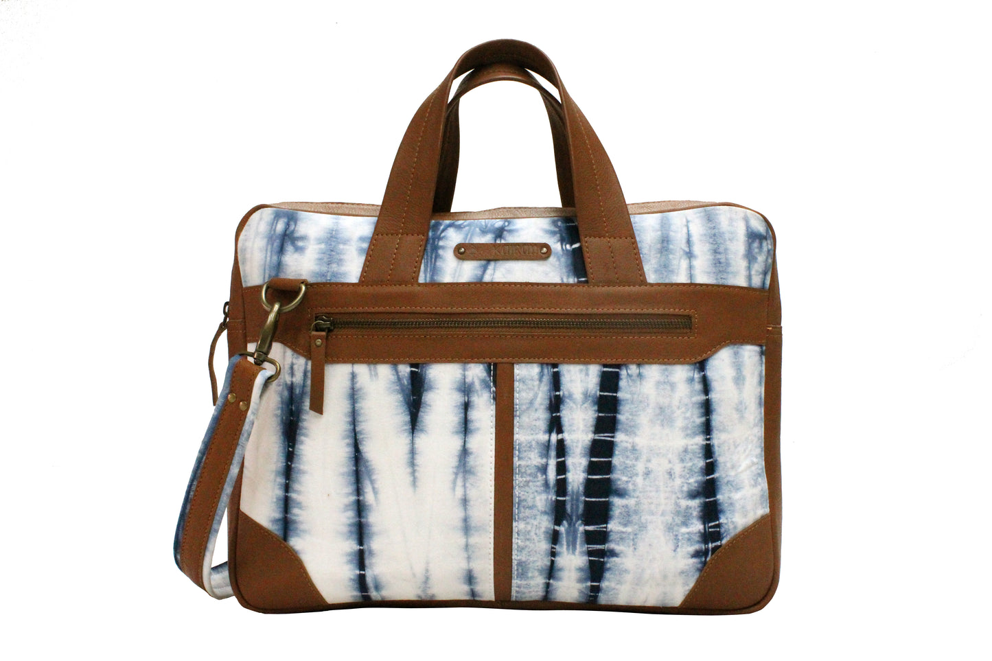 Blue-White Handcrafted-Studio Laptop Bag