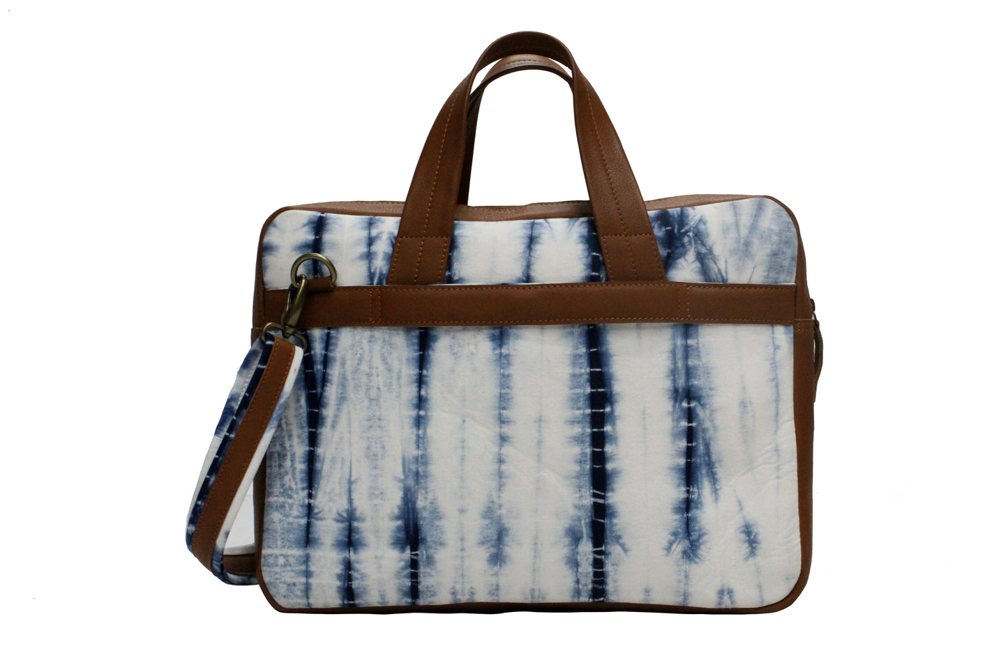 Blue-White Handcrafted-Studio Laptop Bag