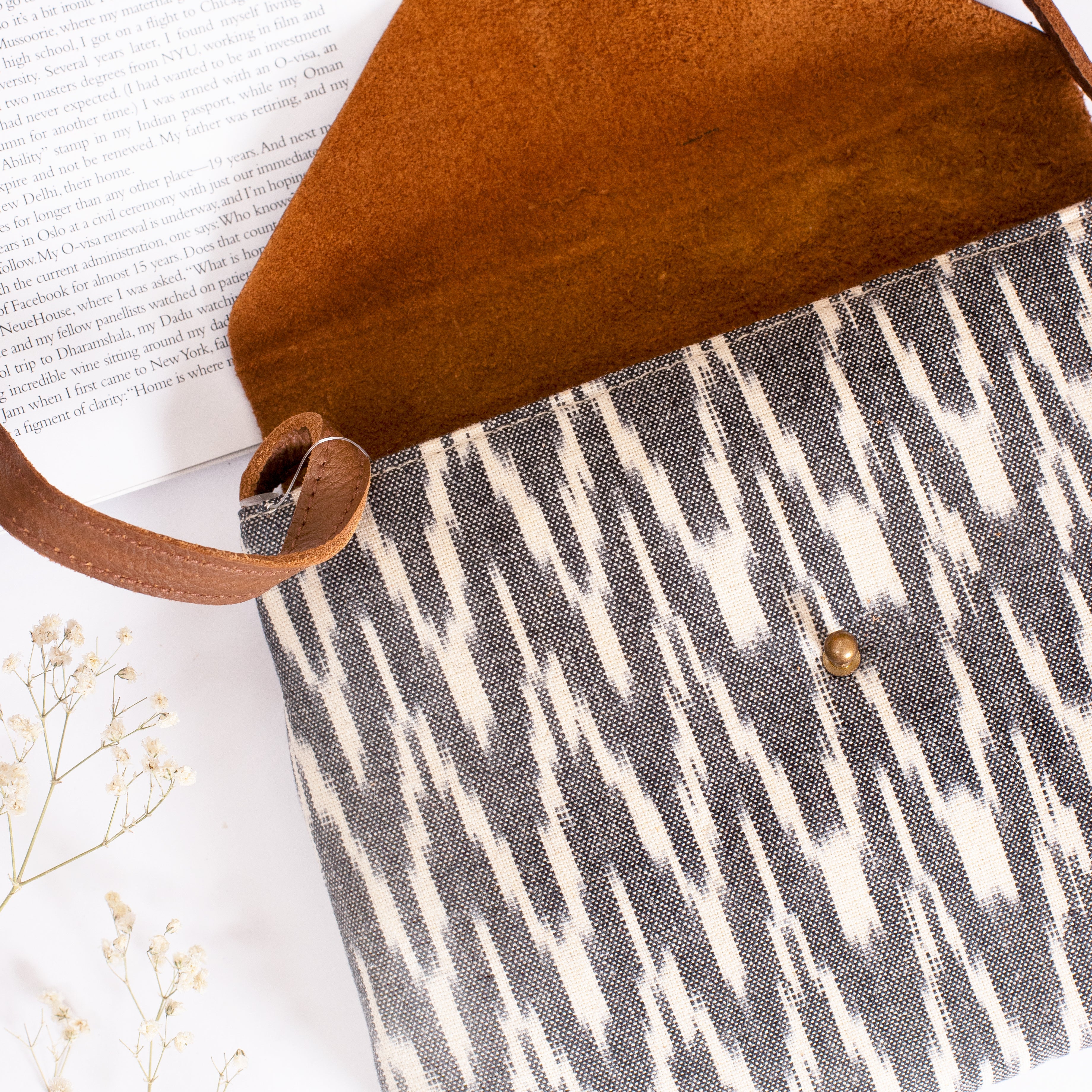 Gray Ikat Handcrafted -Triangle bags