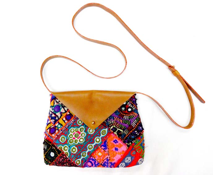 Multi colour handcrafted -Triangle bags