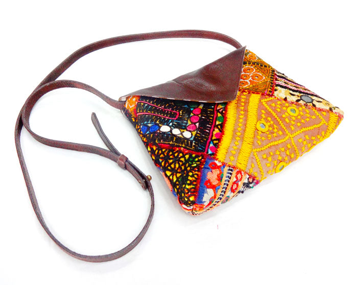 Multi colour handcrafted -Triangle bags