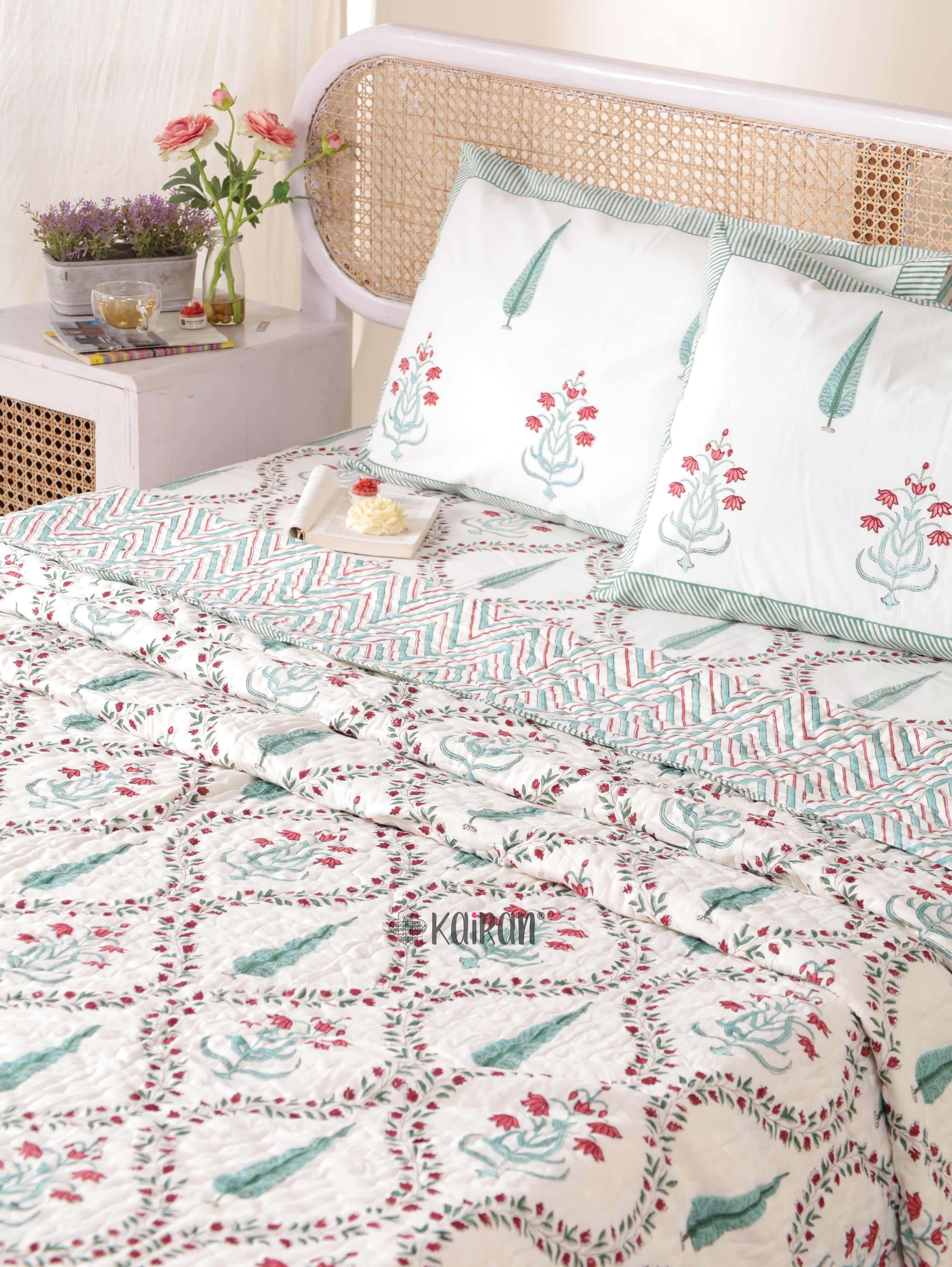 AGRA HAND BLOCK PRINTED QUILT