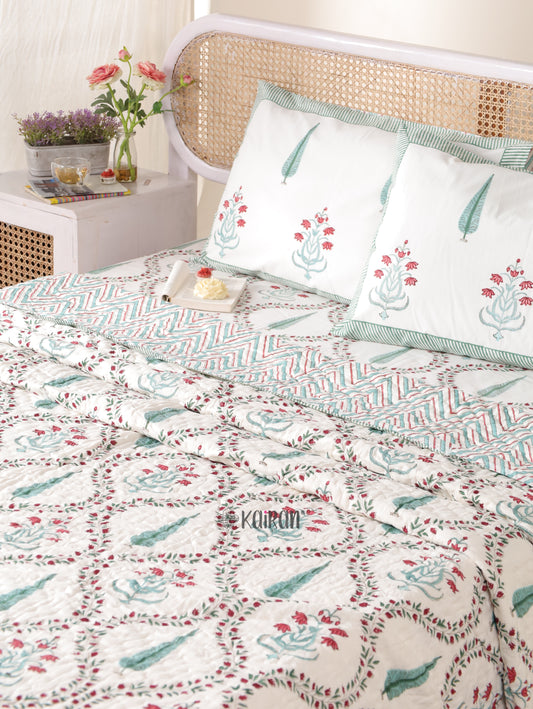 AGRA HAND BLOCK PRINTED QUILT