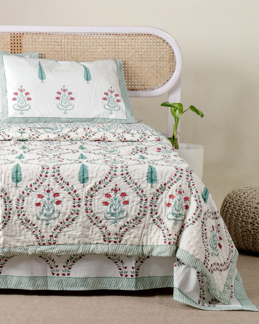 AGRA HAND BLOCK PRINTED BEDDING SET