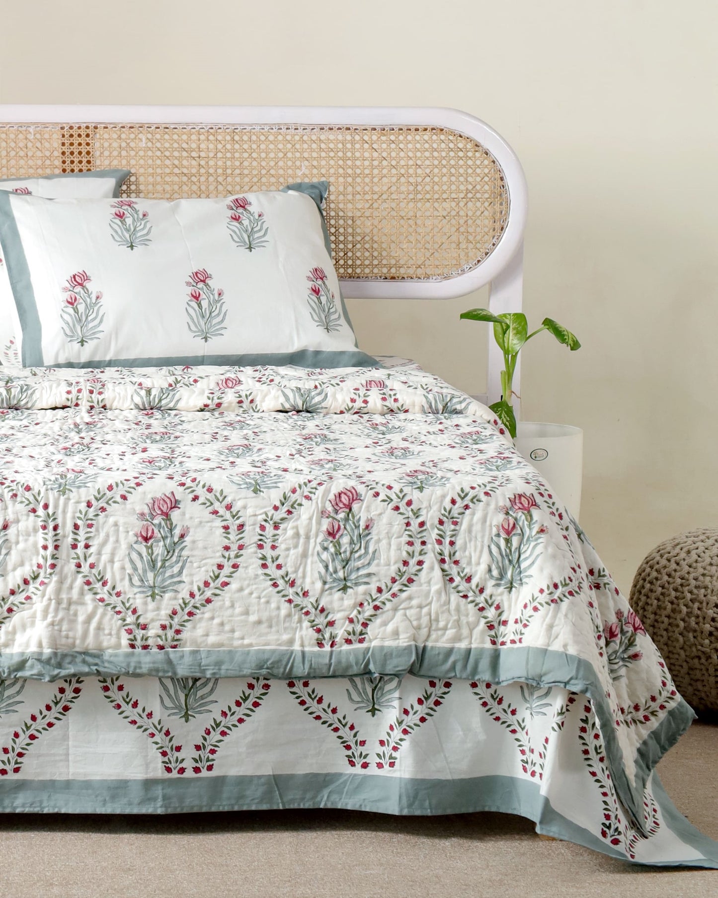 BANARAS HAND BLOCK PRINTED BEDDING SET