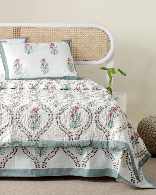 BANARAS HAND BLOCK PRINTED BEDDING SET