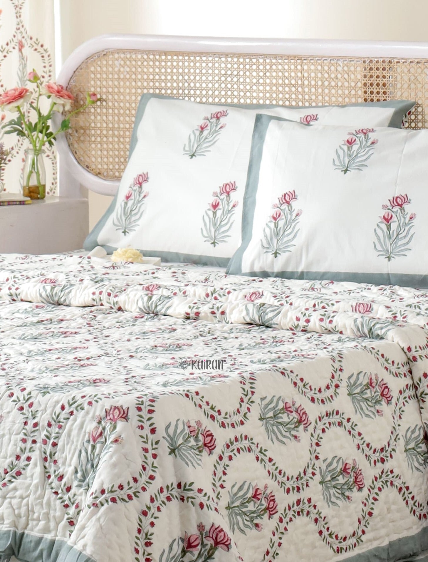 BANARAS HAND BLOCK PRINTED BEDDING SET