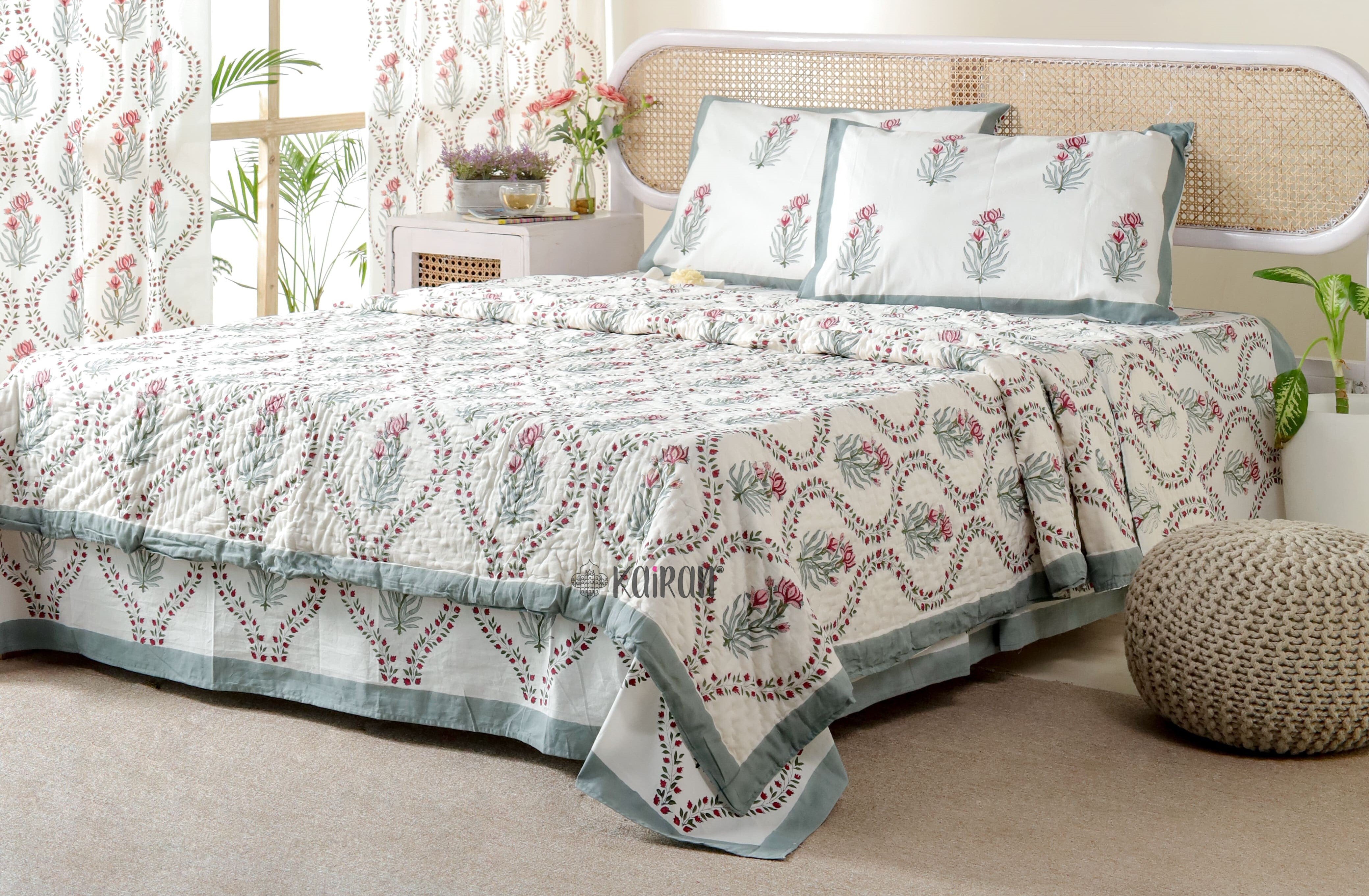 BANARAS HAND BLOCK PRINTED BEDDING SET