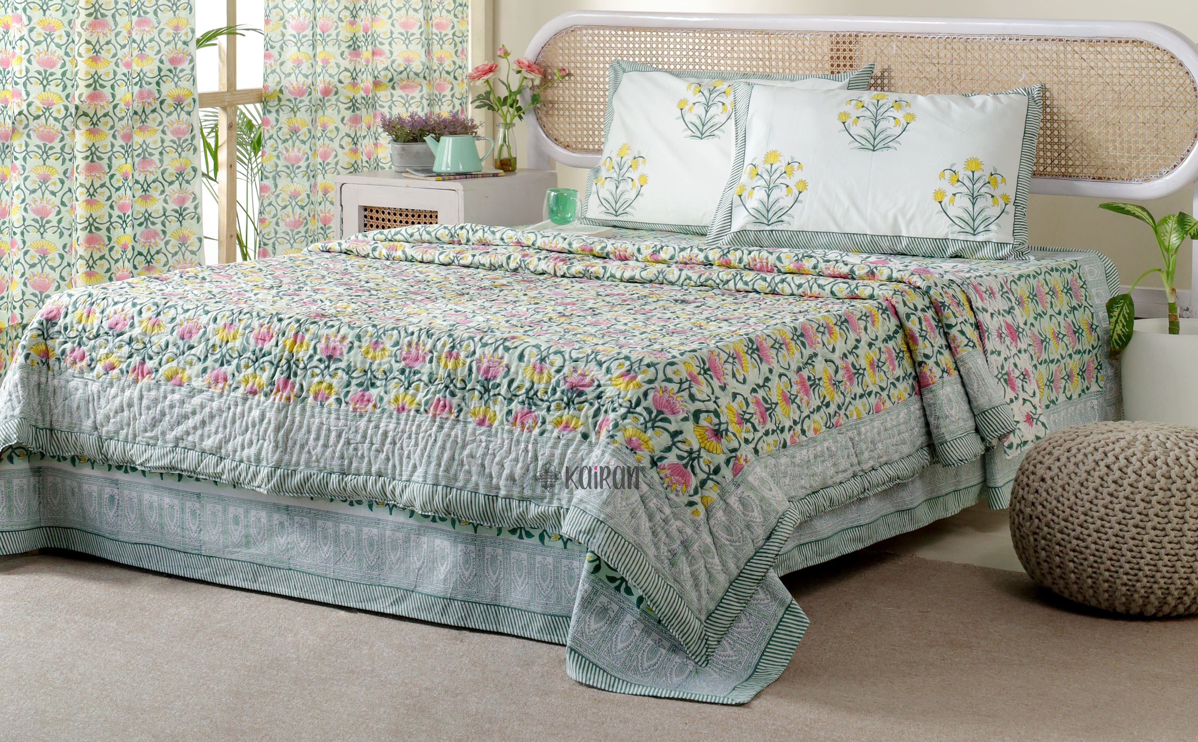 BAREILLY HAND BLOCK PRINTED QUILT