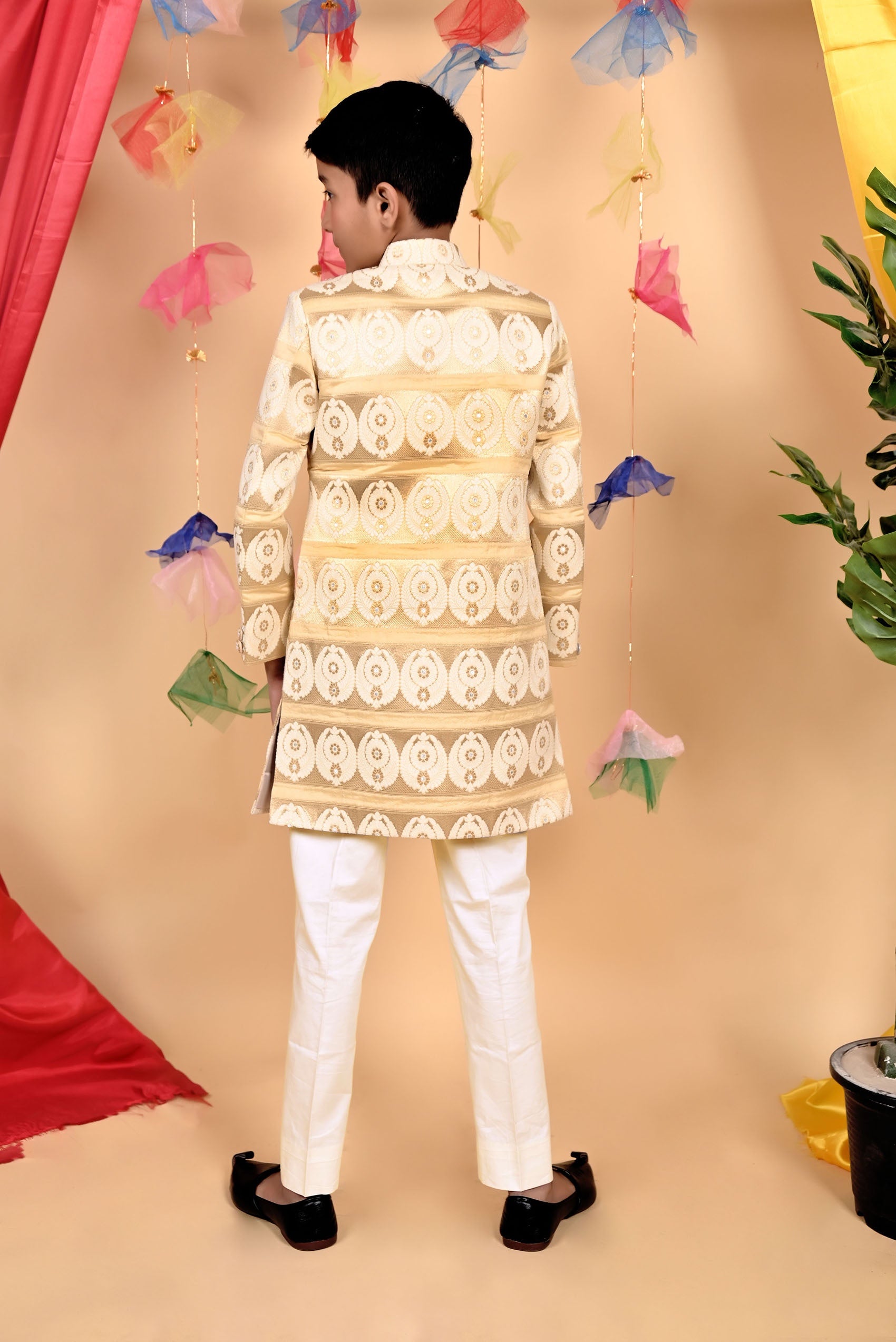 Gold Sherwani Set