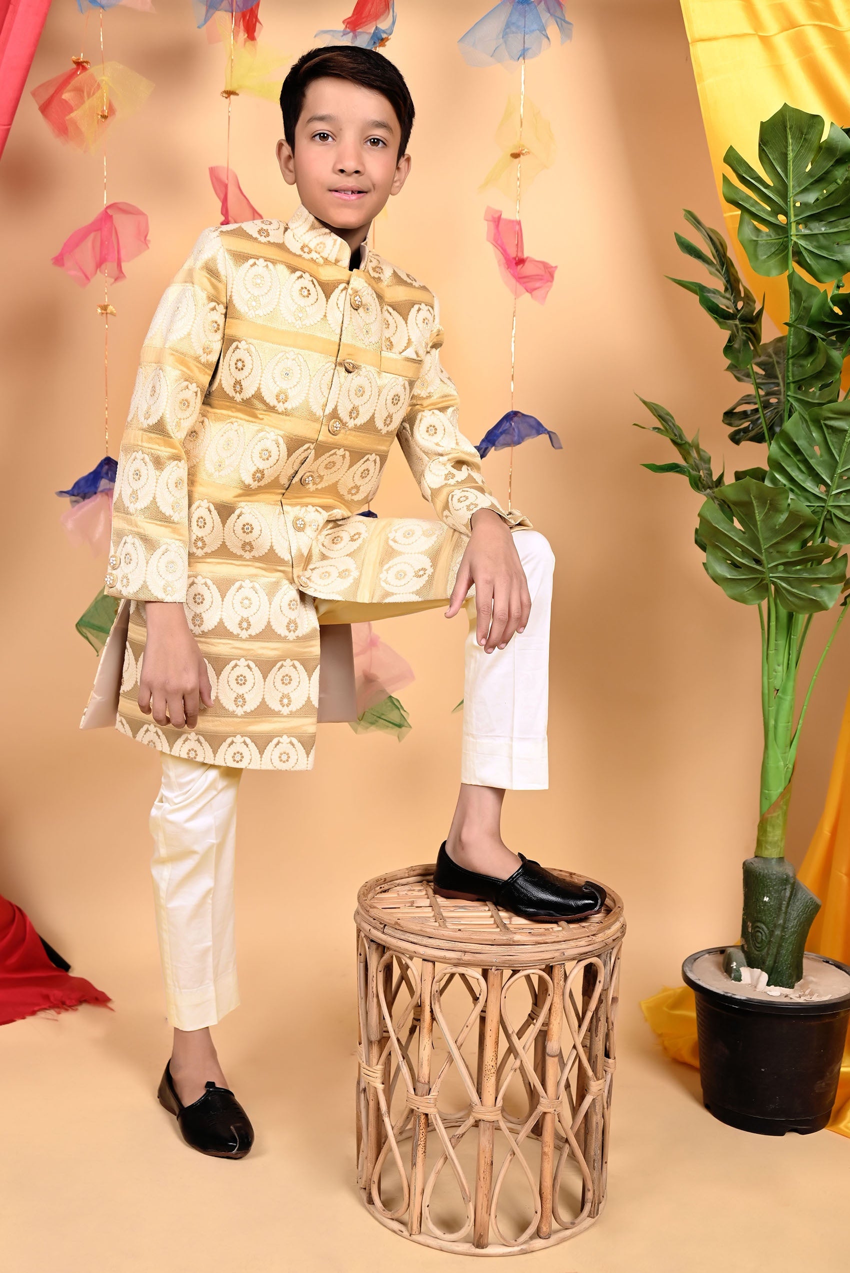 Gold Sherwani Set