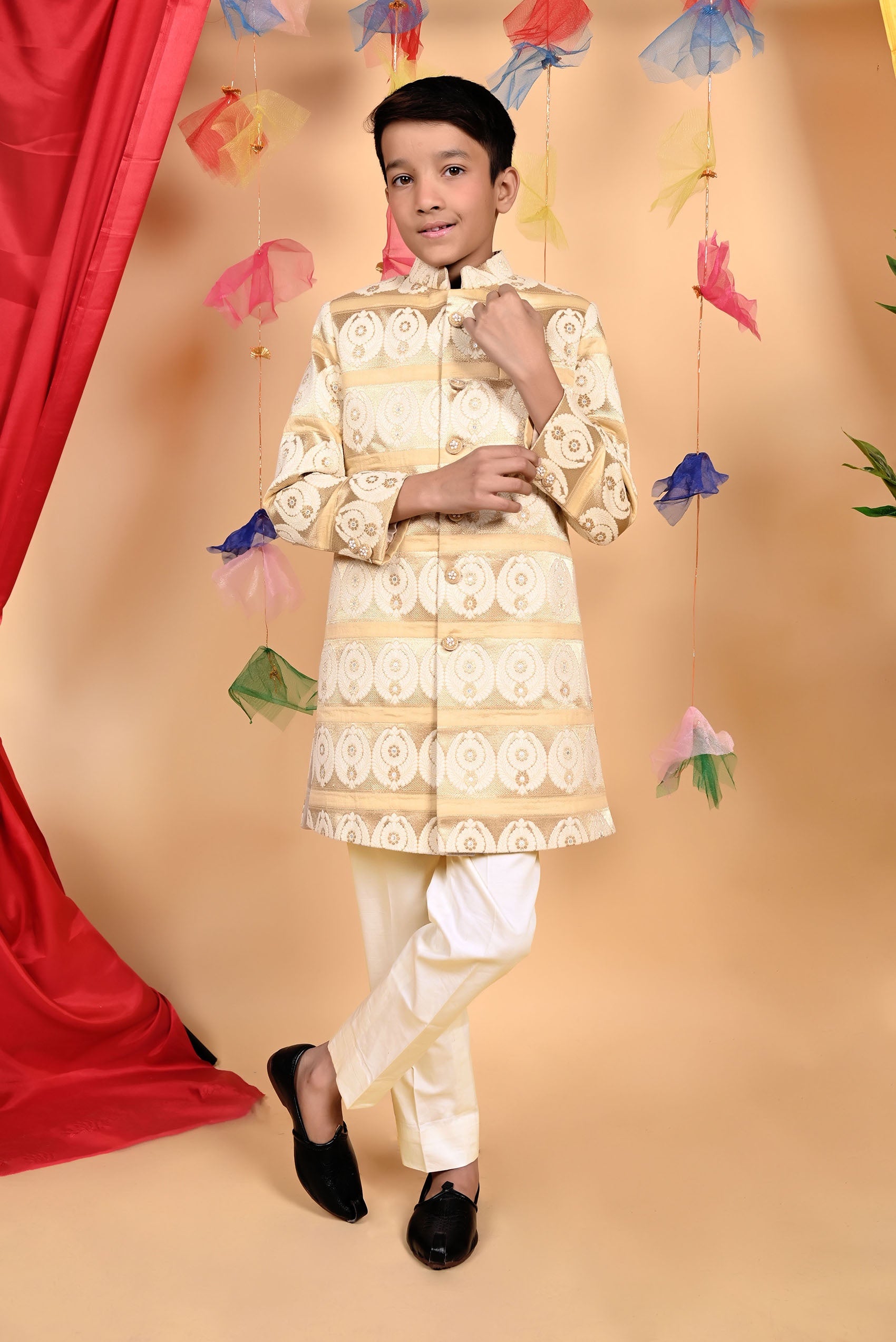 Gold Sherwani Set