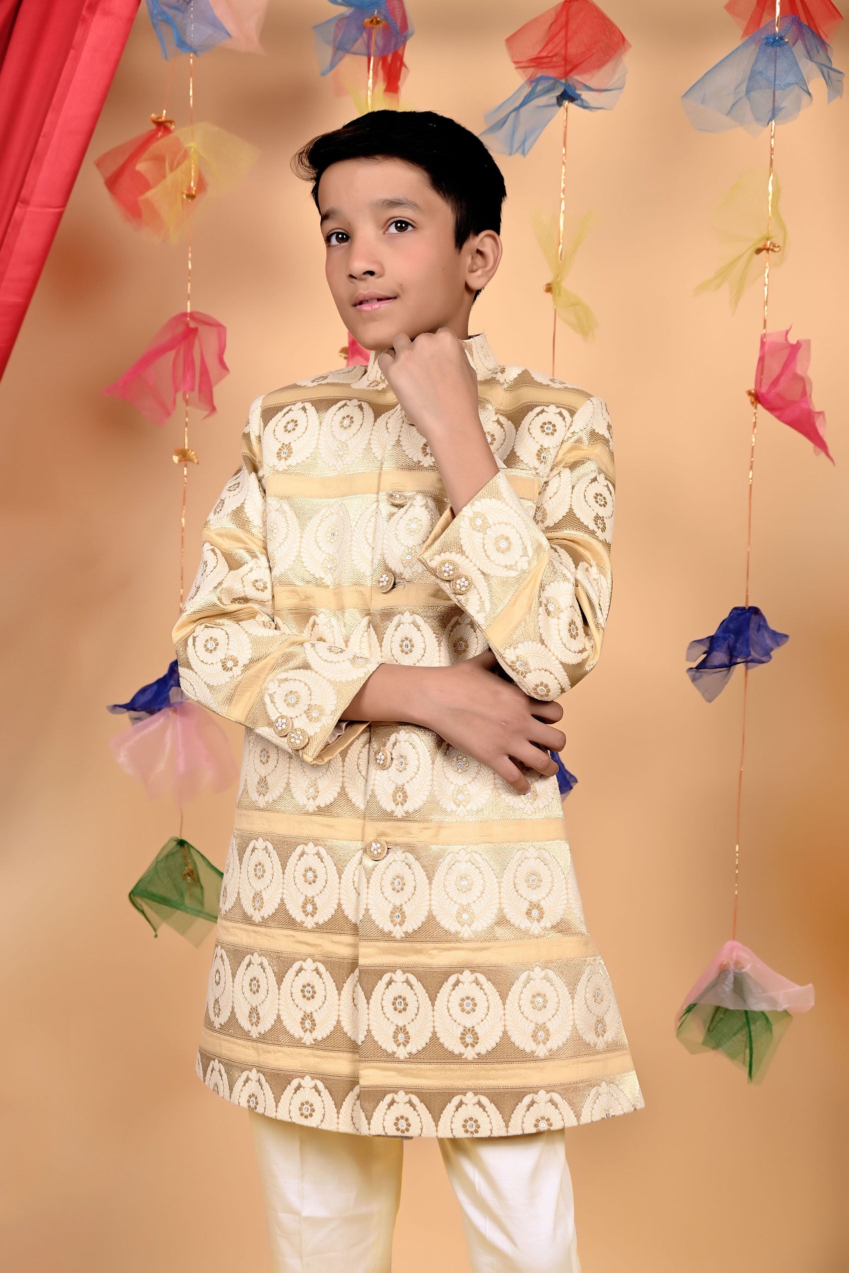 Gold Sherwani Set