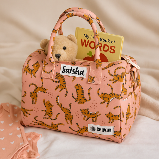 Mini Duffle/Diaper Little Tigress print Personalised Bag